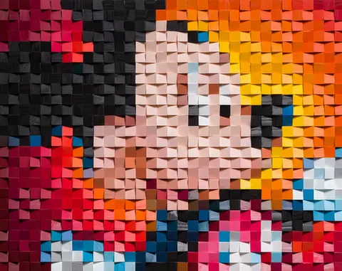 Mickey Mouse in Oli's signature 3D pixels style