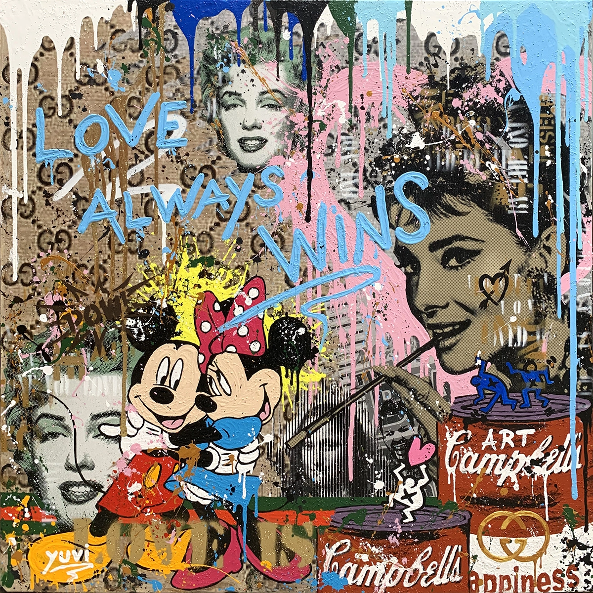 Pop Art mixed media canvas by Yuvi