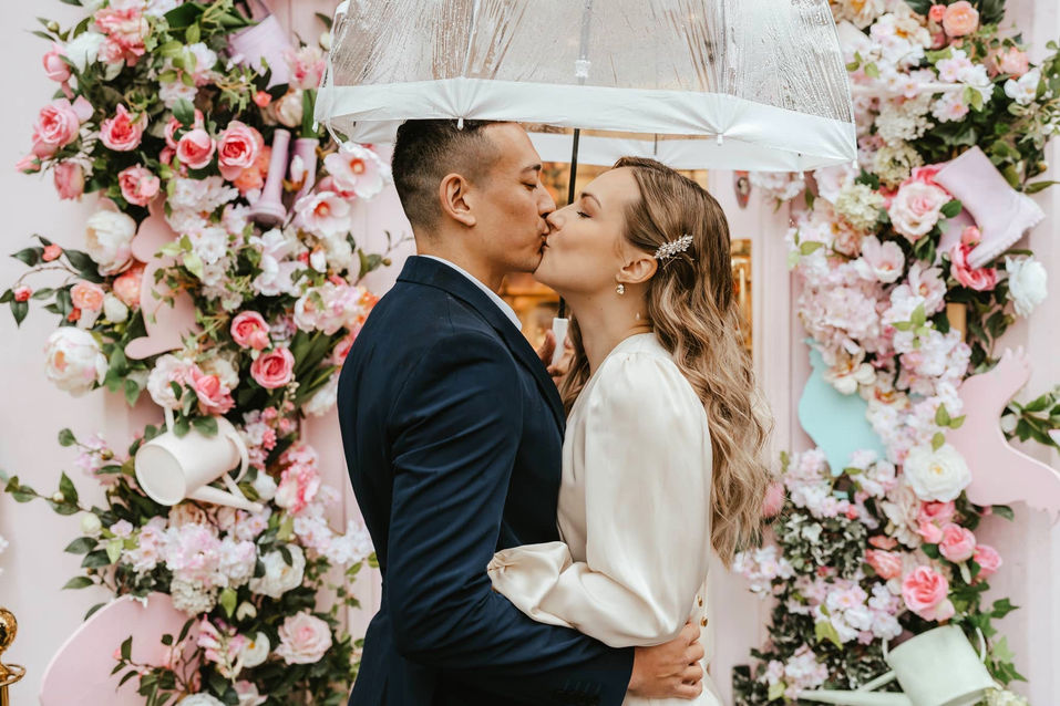 Chelsea Old Town Hall Wedding Bride and Groom