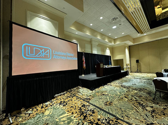 Projector rental and screen rental services by AV Pro Lab in the Crowne Plaza of Baton Rouge, Louisiana