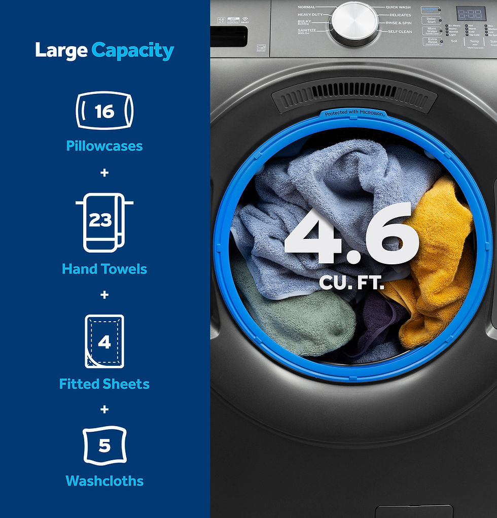 Thumbnail: GE 4.6 cu. ft. Smart Front Load Washer with UltraFresh Vent System GFW350SPYDS