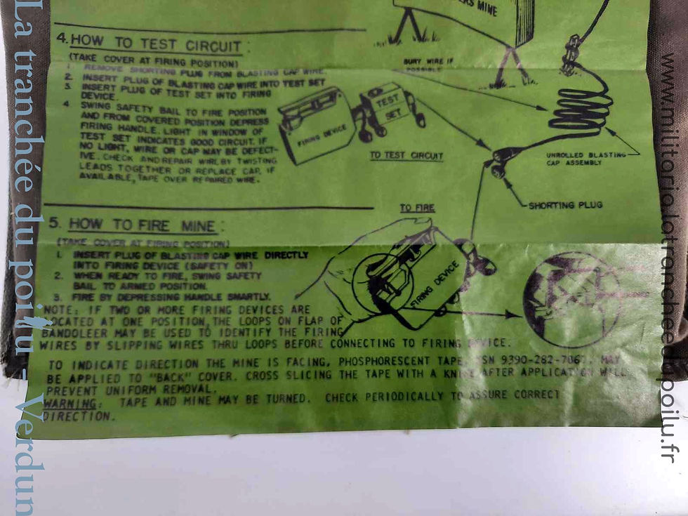 Miniature : Sac pour mine M18A1 Claymore, avec fiche d'instructions REF:1034(2)