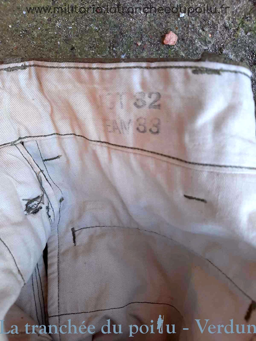 Miniature : Ref : 1021 B PANTALON MOUTARDE US MODELE 1937 WW2