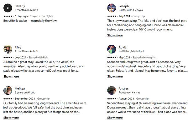 5 star reviews at Lake Smith Property Services