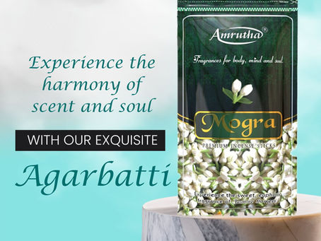 Mogra Incense Sticks: Pure Aroma & Calm by Amrutha Aromatics
