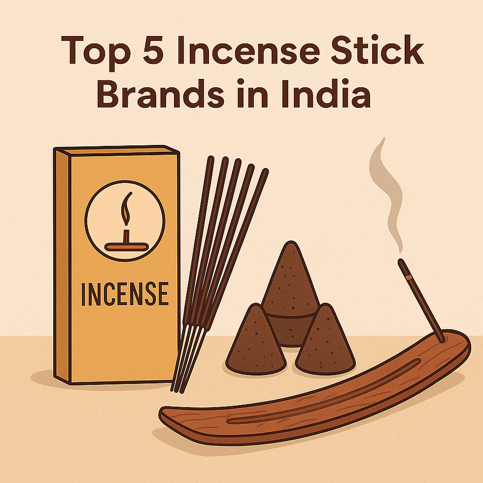 Discover the top 5 incense stick brands in India offering eco-friendly agarbatti, dhoop sticks, and soothing fragrances for your home and prayers.