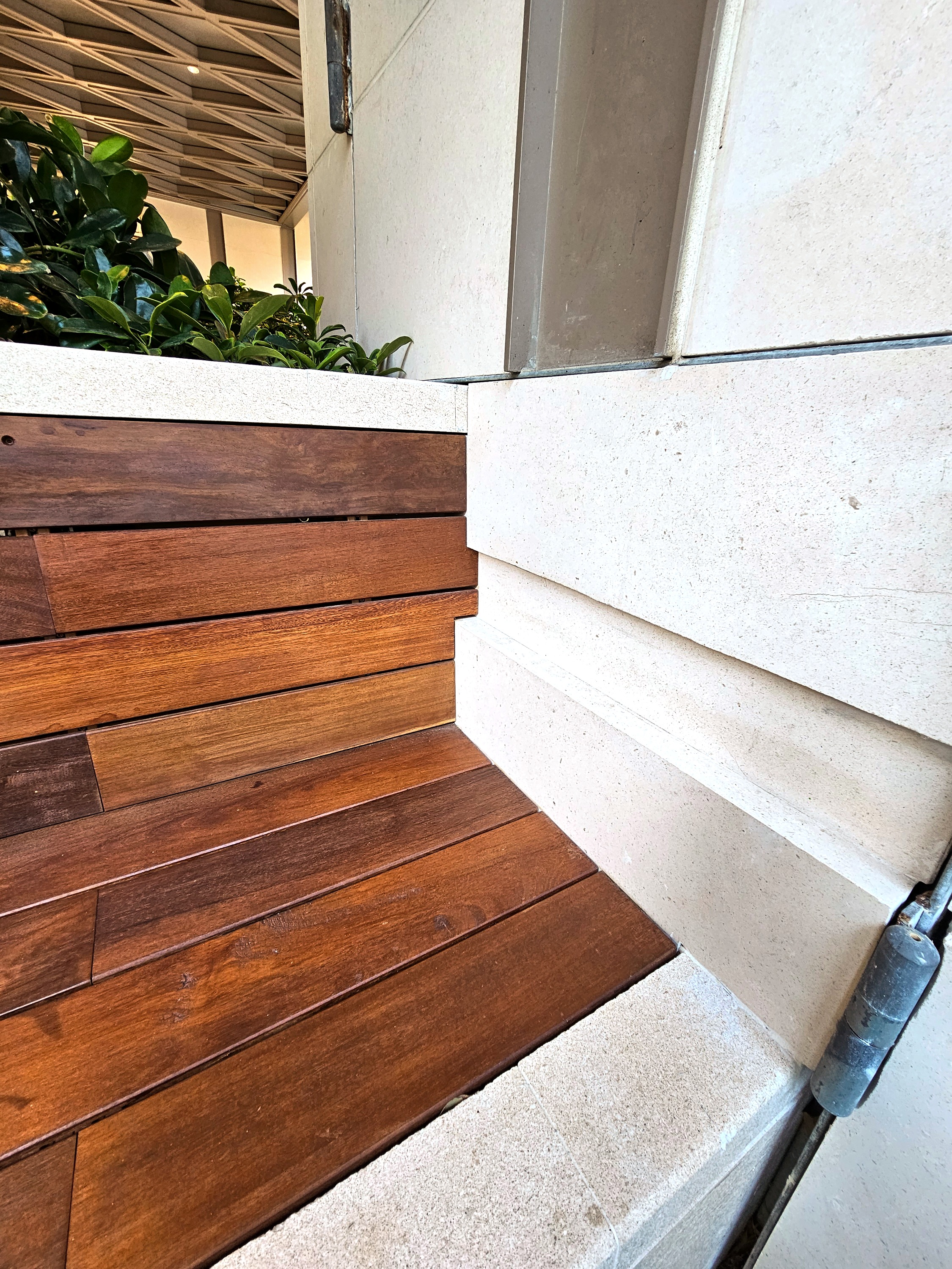 wood bench, outdoor wood seat, wood cabinet, ipe, outdoor wood