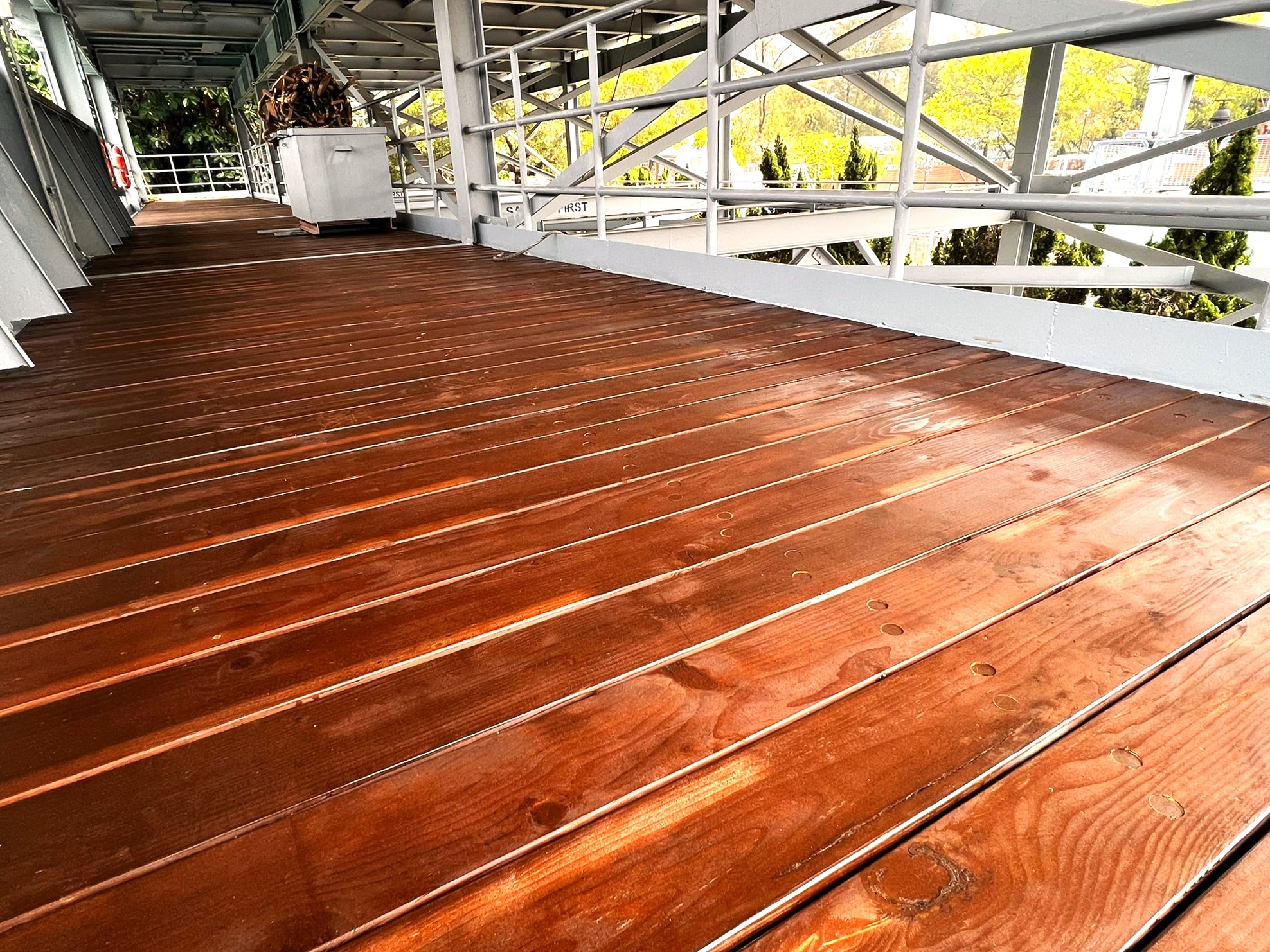 wood deck, walkway deck, fir, SPF, douglas fir, marine timber