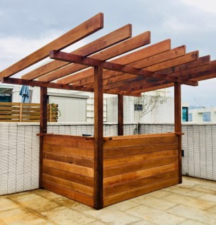 wood pergola