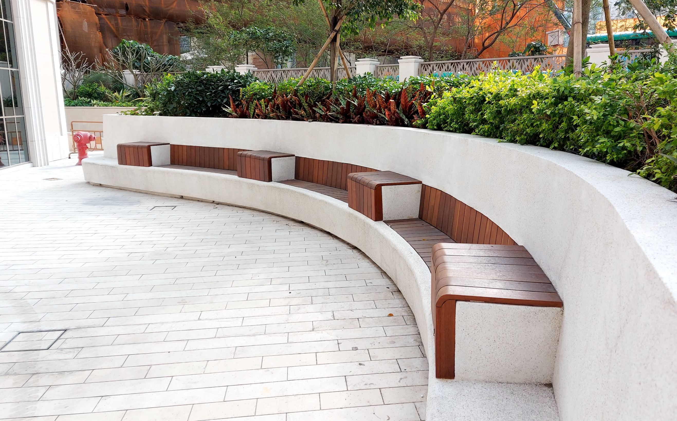 wood bench, outdoor wood seat, wood cabinet, ipe, outdoor wood