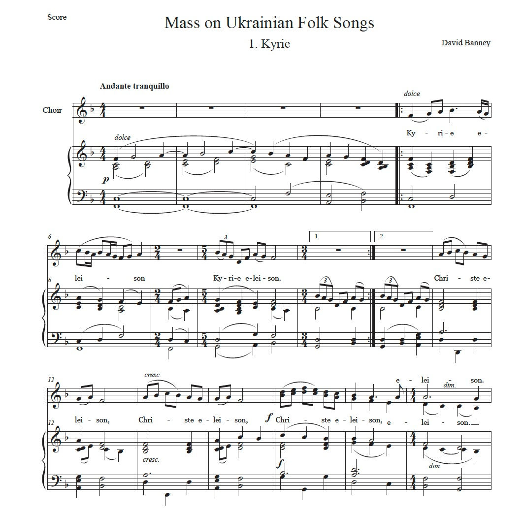 Mass on Ukrainian Folksongs