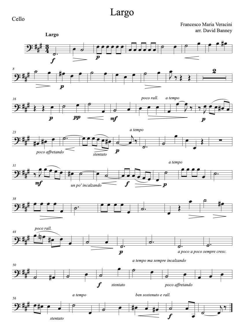 Thumbnail: Largo (Veracini, arr. by David Banney)
