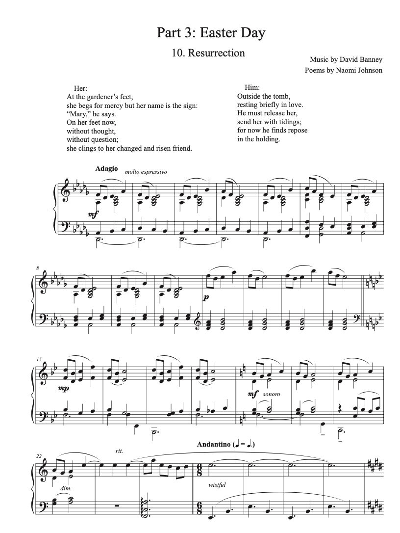 Thumbnail: Ten Meditations for Lent and Piano (Piano solo)