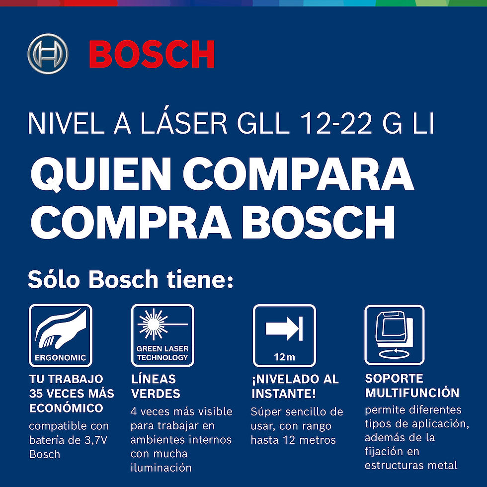 Miniatura: Nivel Láser 2 Lineas Verde 12 Metros Bosch GLL 12-22 G LI