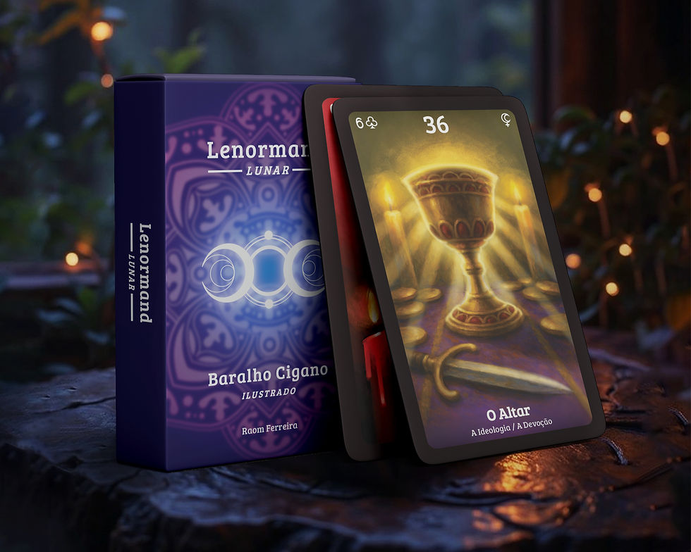 Deck Lenormand Lunar – Baralho Cigano Ilustrado