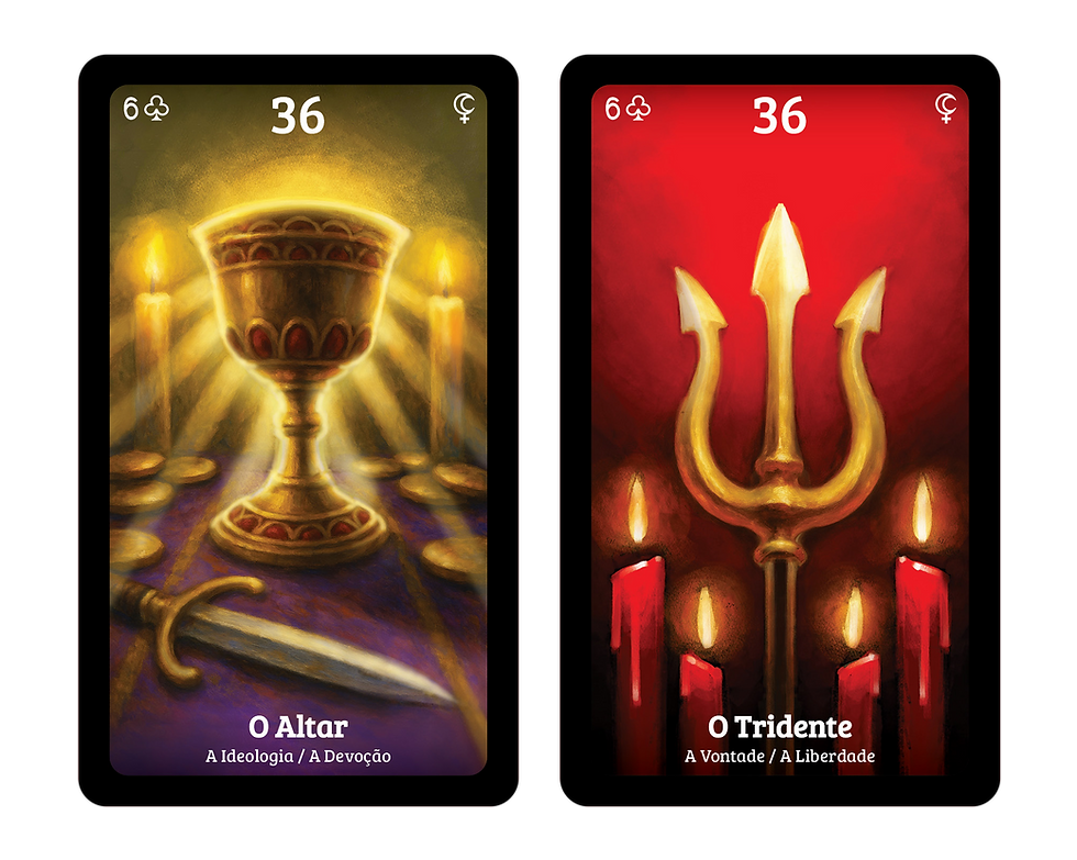 Miniatura: Deck Lenormand Lunr – O Altar e O Tridente