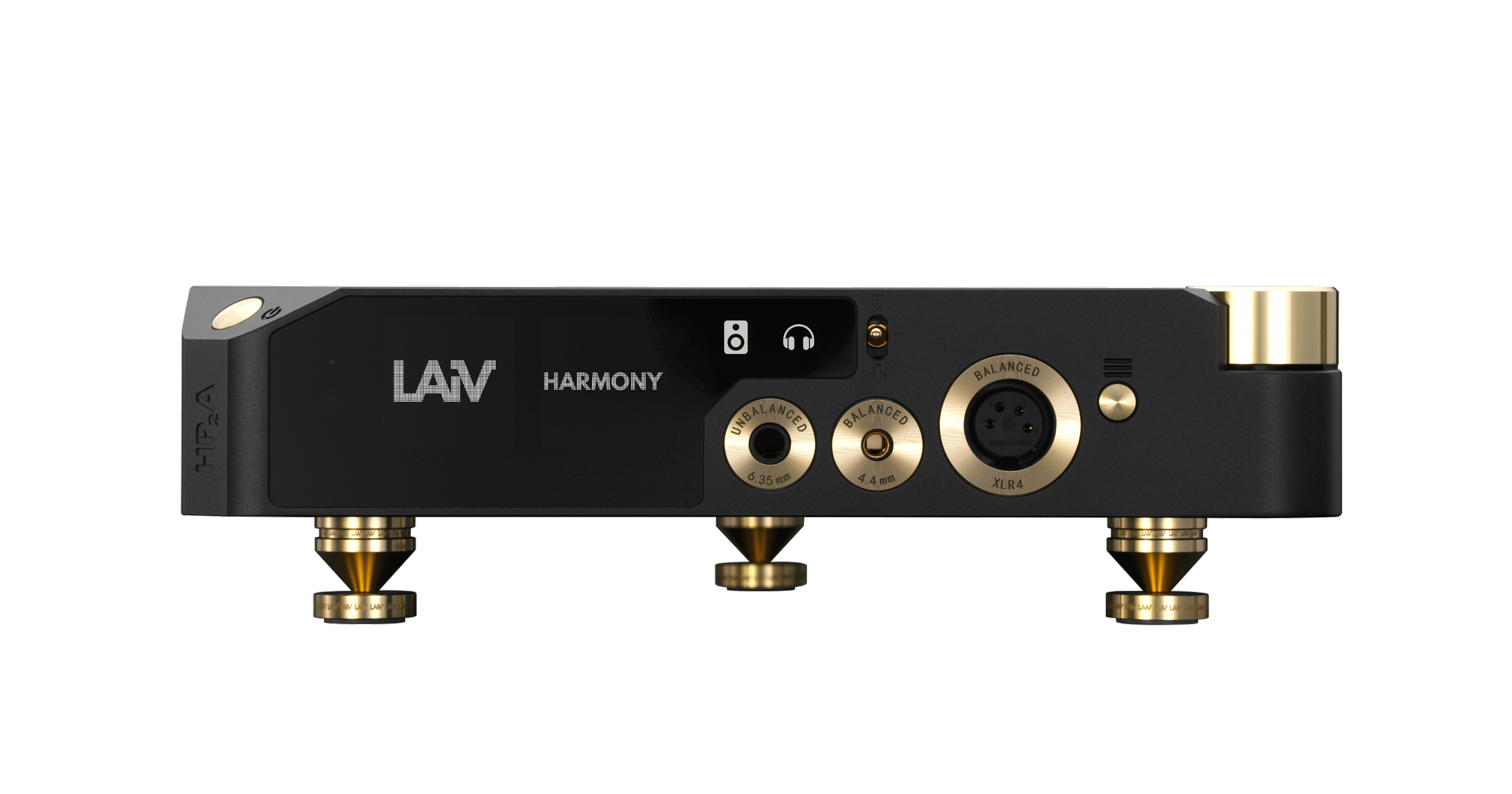 LAiV HARMONY HP2A 黑色機身正面與雙 OLED 顯示器