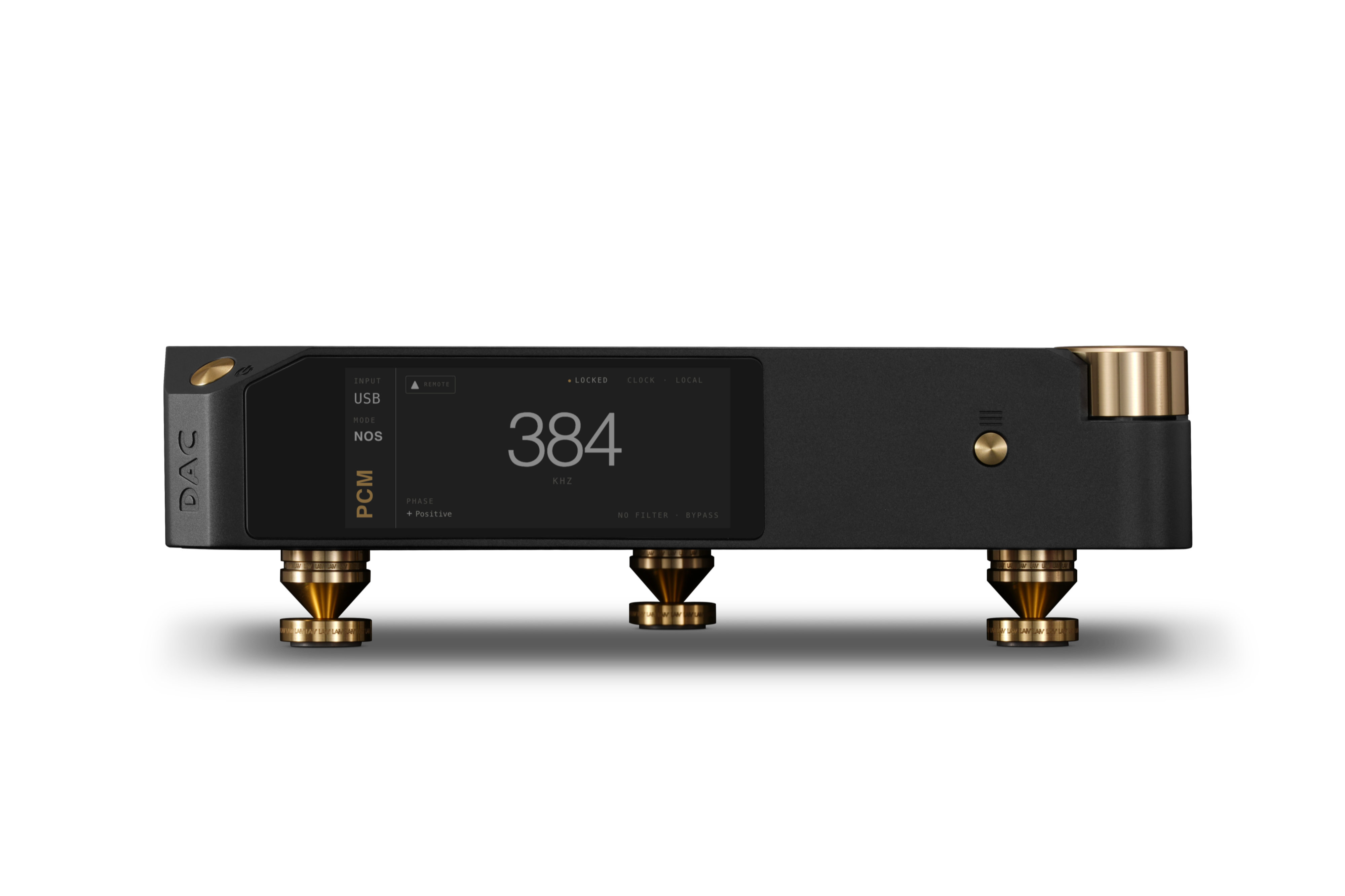 LAiV Harmony DAC 2 in black, front view with colour display