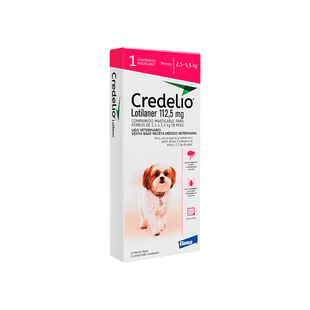 Credelio perros 2.5 a 5.5kg 1 comprimido