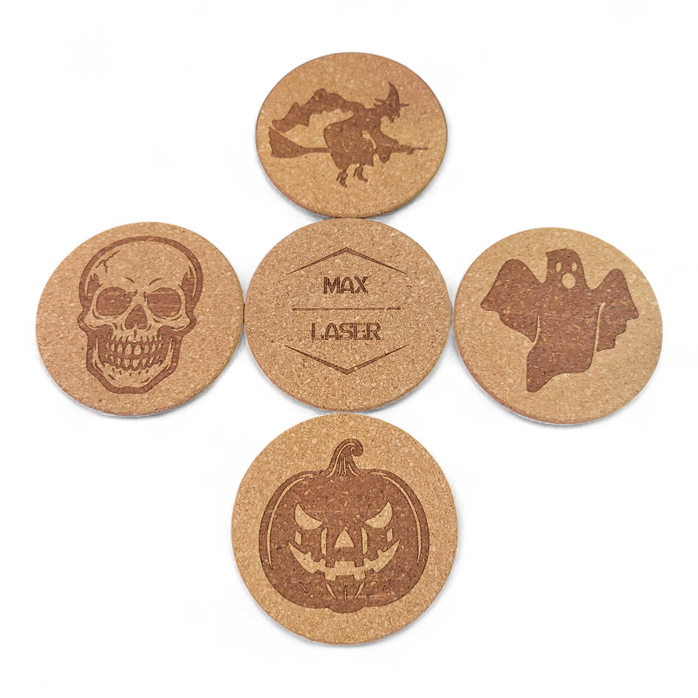 Halloween Cork Coaster Set