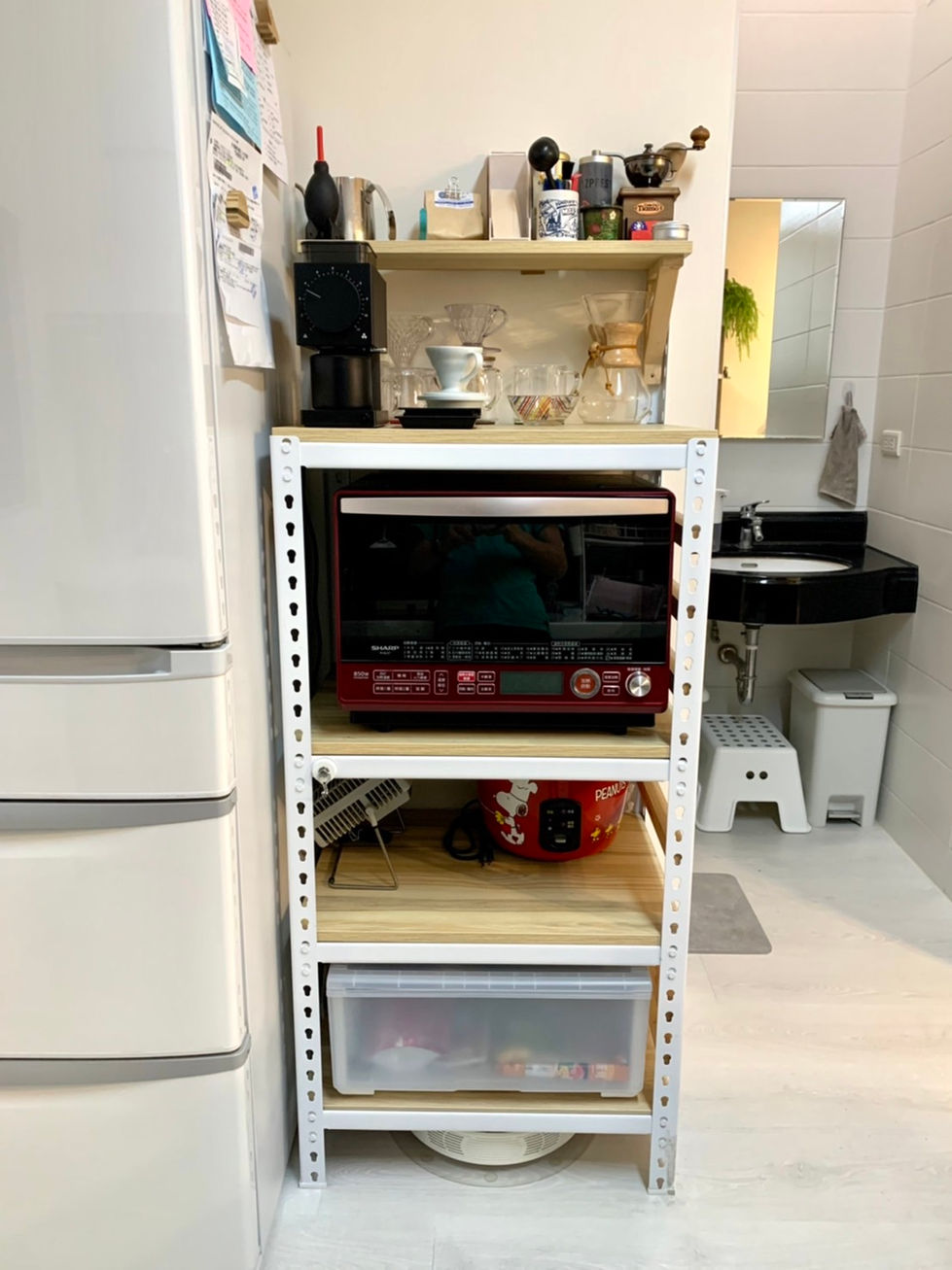 咖啡器具置物架