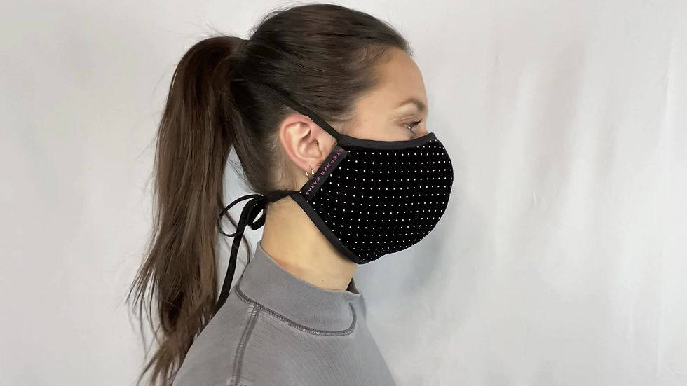 Thumbnail: CARAS Signature Velvet Pois Face Mask