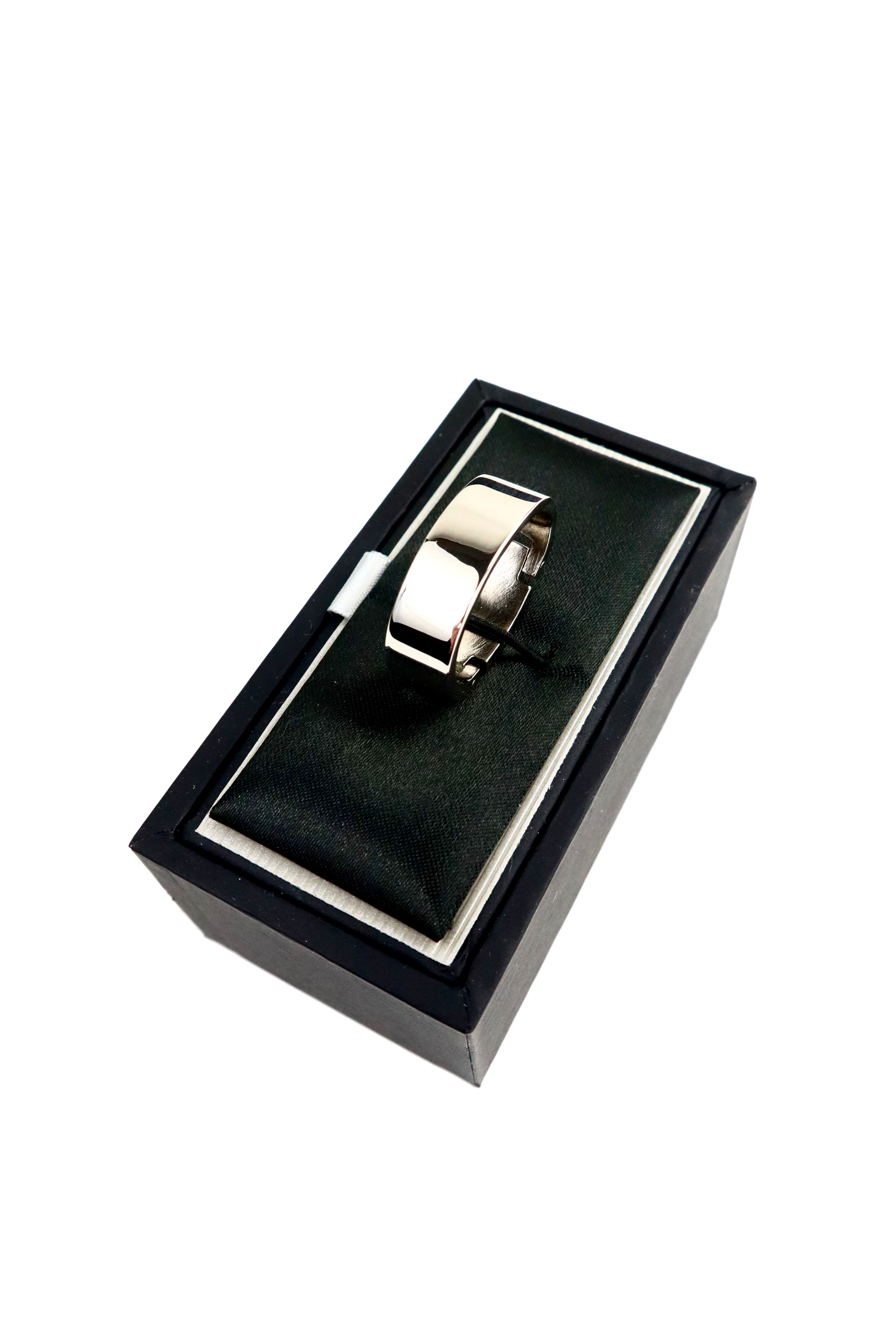 Polished Nickel Tie Ring