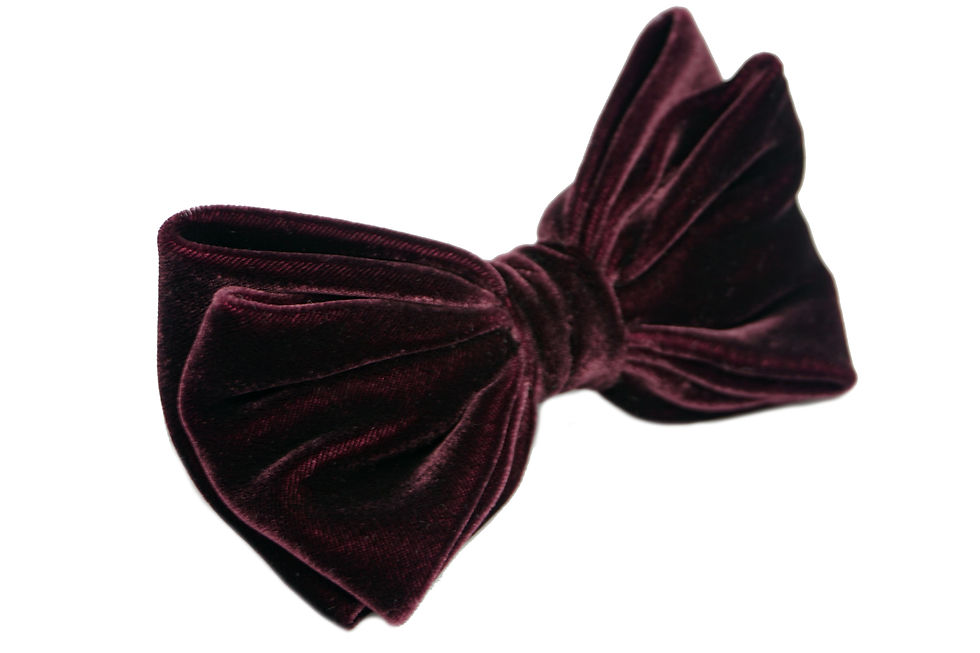 Plum Velvet Bow Tie
