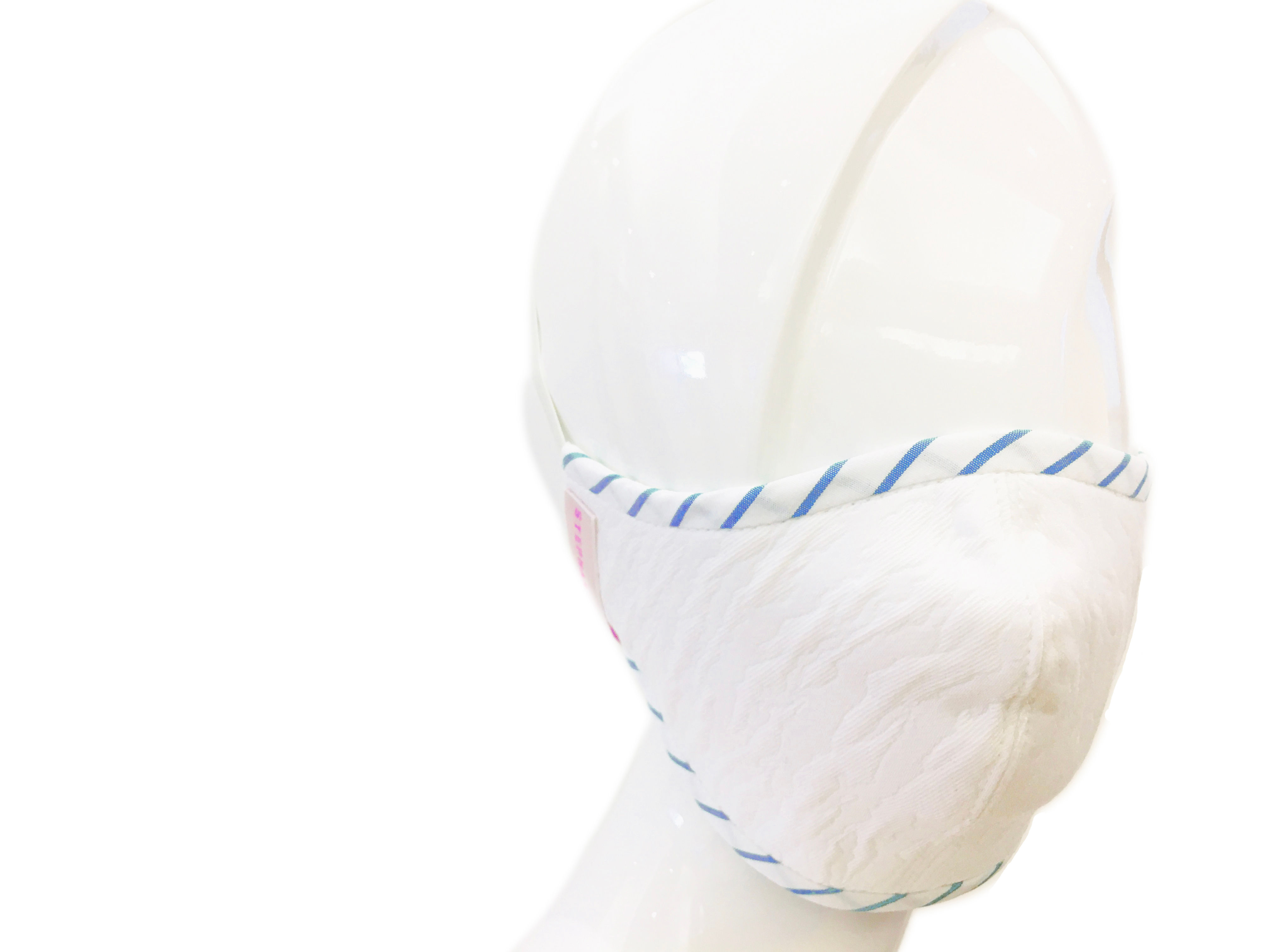 Contrast Cotton Brocade Face Mask