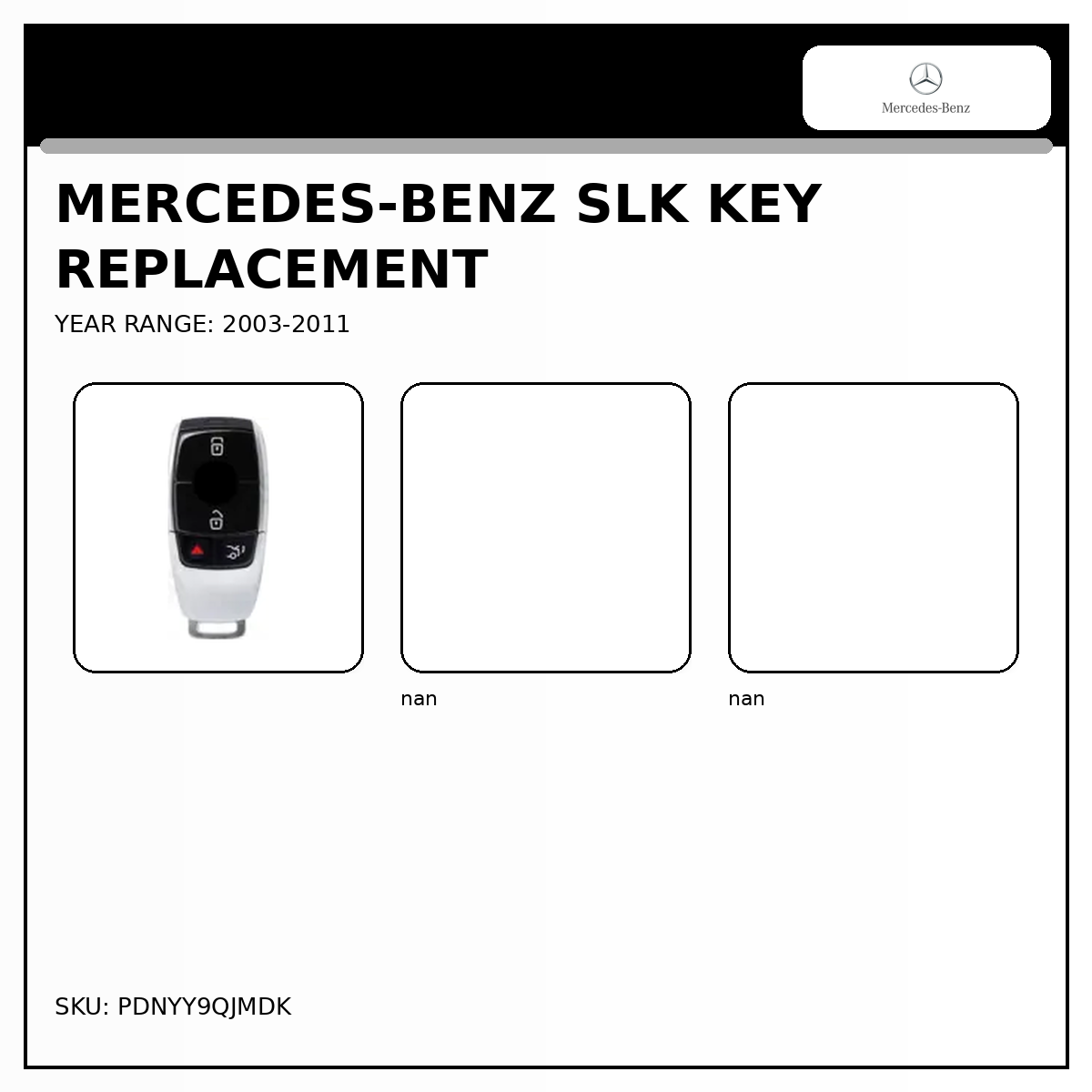 Mercedes-Benz Slk Key Replacement