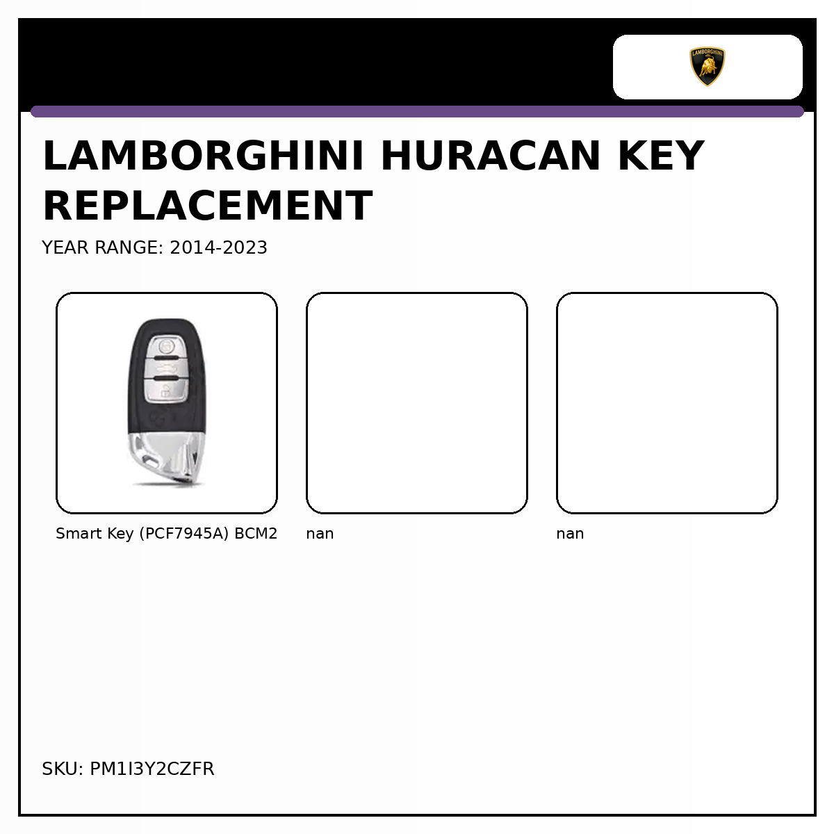 Lamborghini Huracan Key Replacement