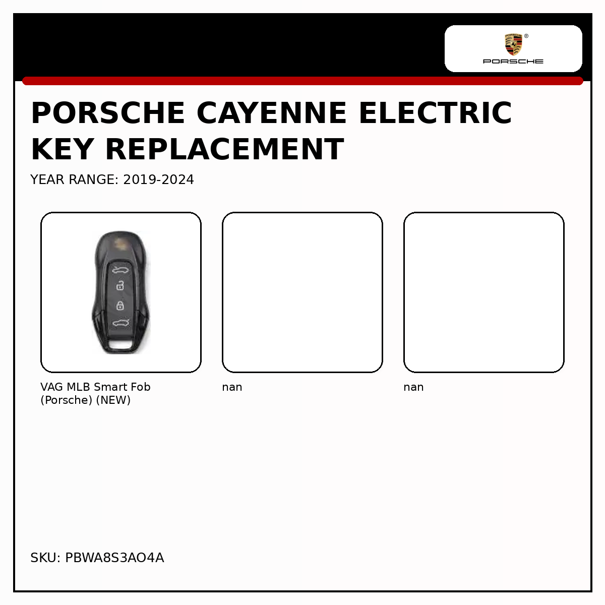 Porsche Cayenne Electric Key Replacement