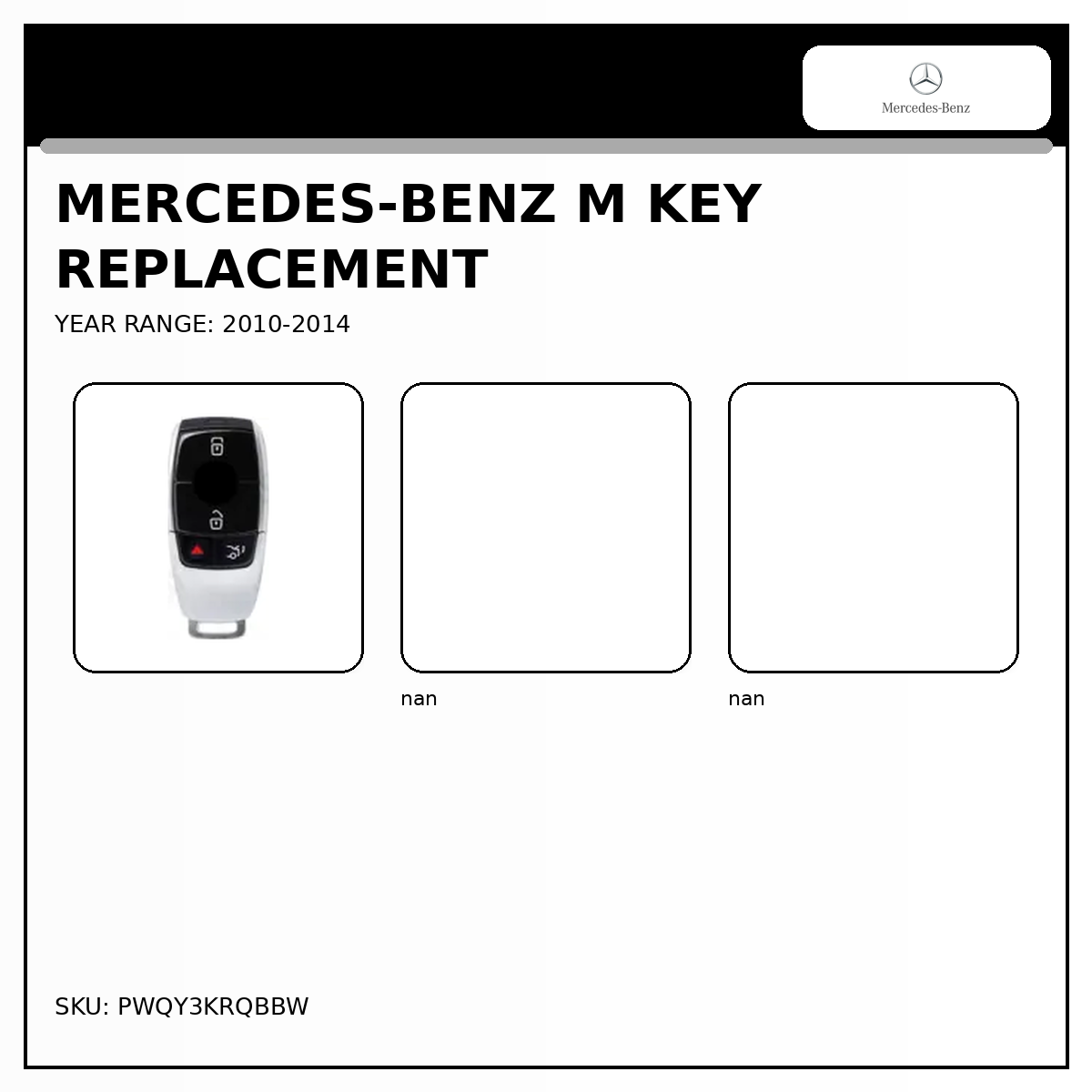 Mercedes-Benz M Key Replacement