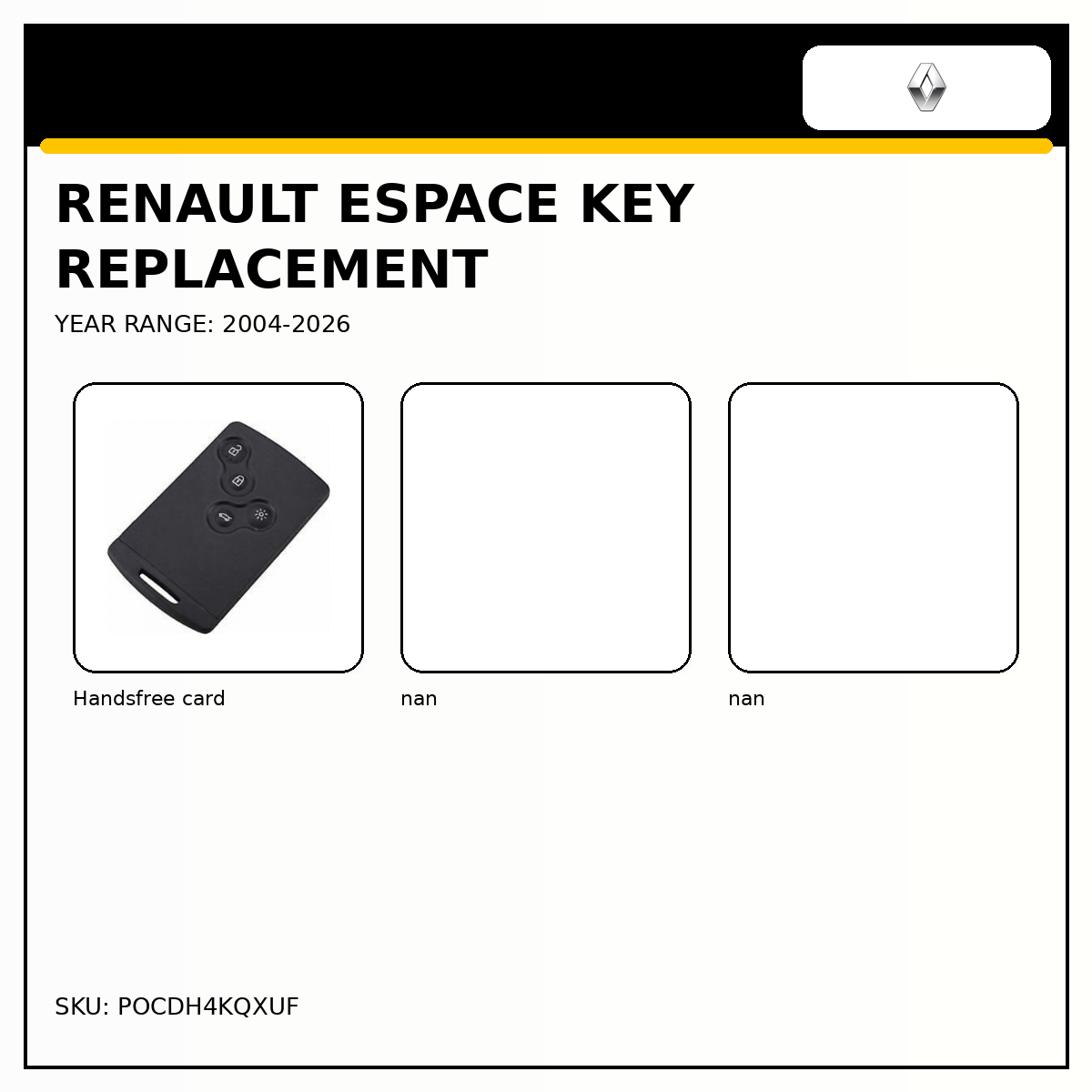 Renault ESPACE Key Replacement