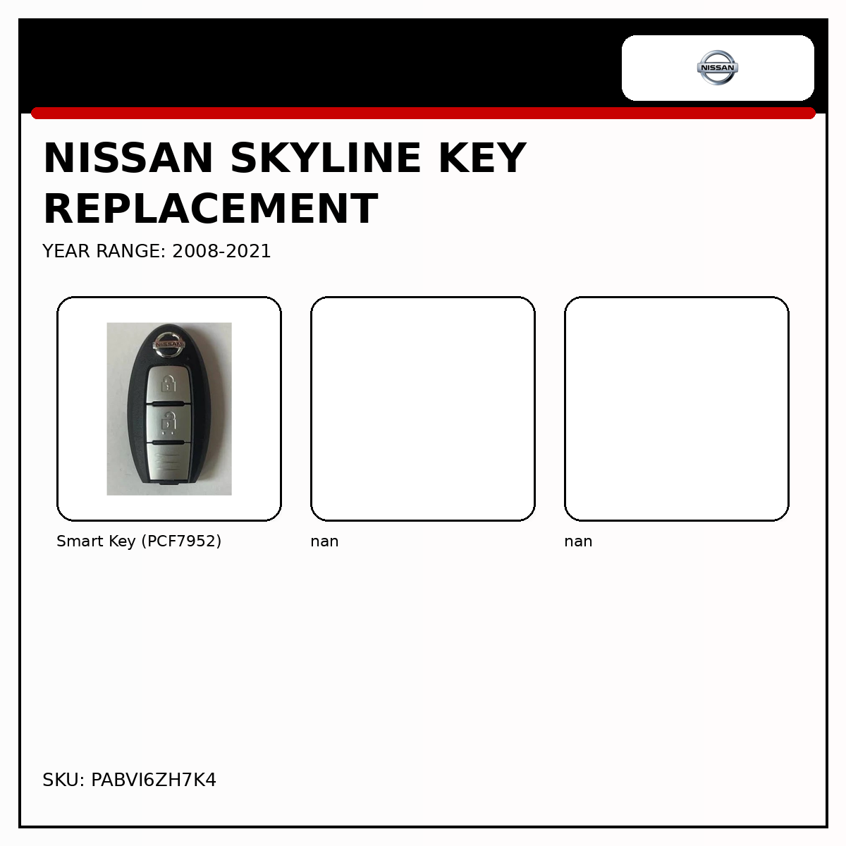 Nissan Skyline Key Replacement
