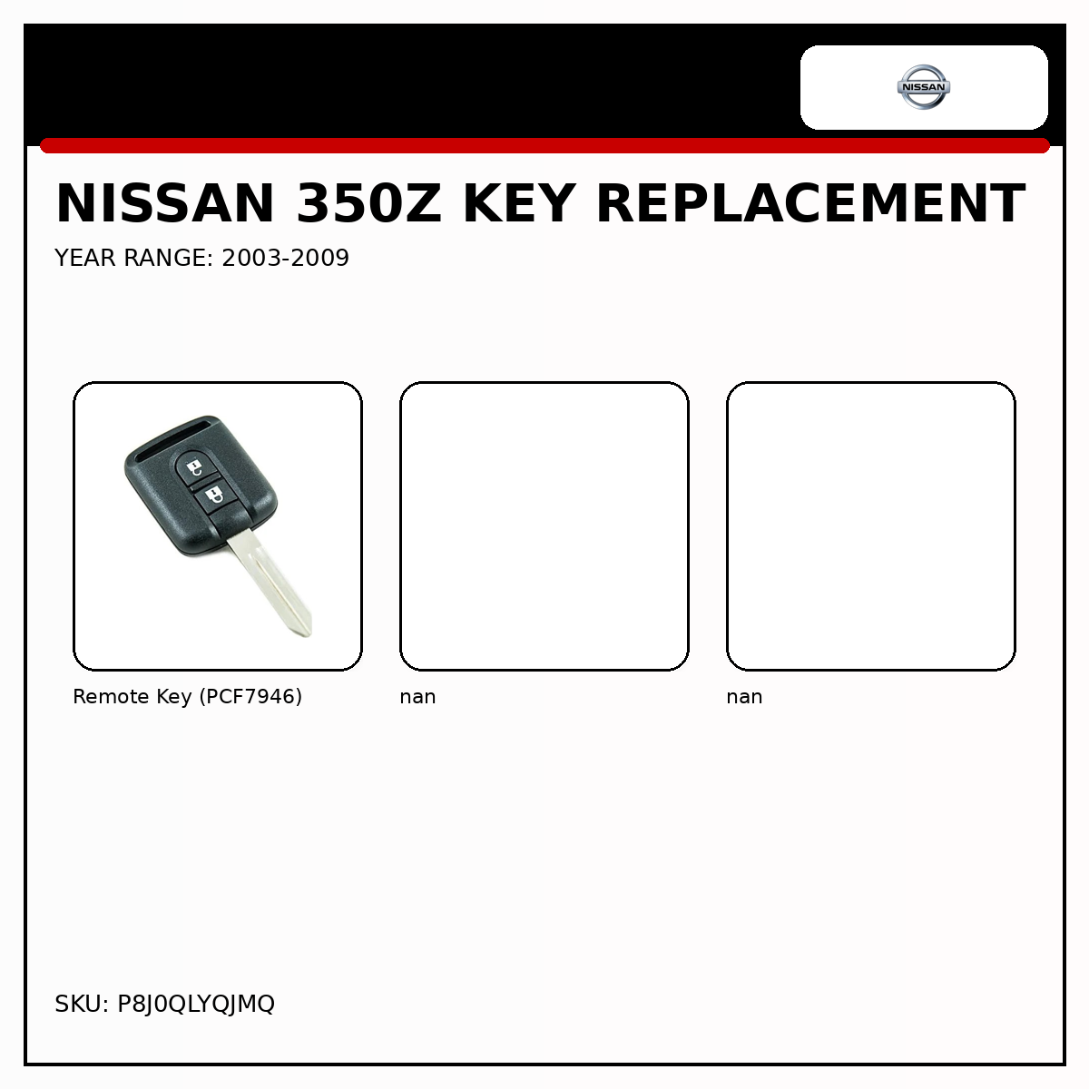 Nissan 350Z Key Replacement