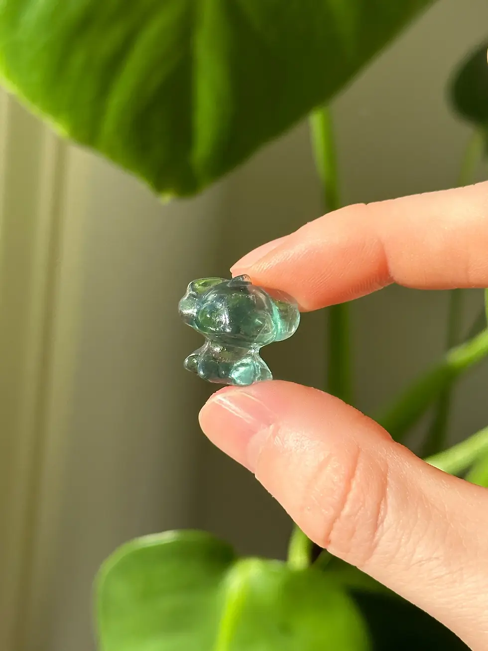 Green fluorite Stitch crystal carving