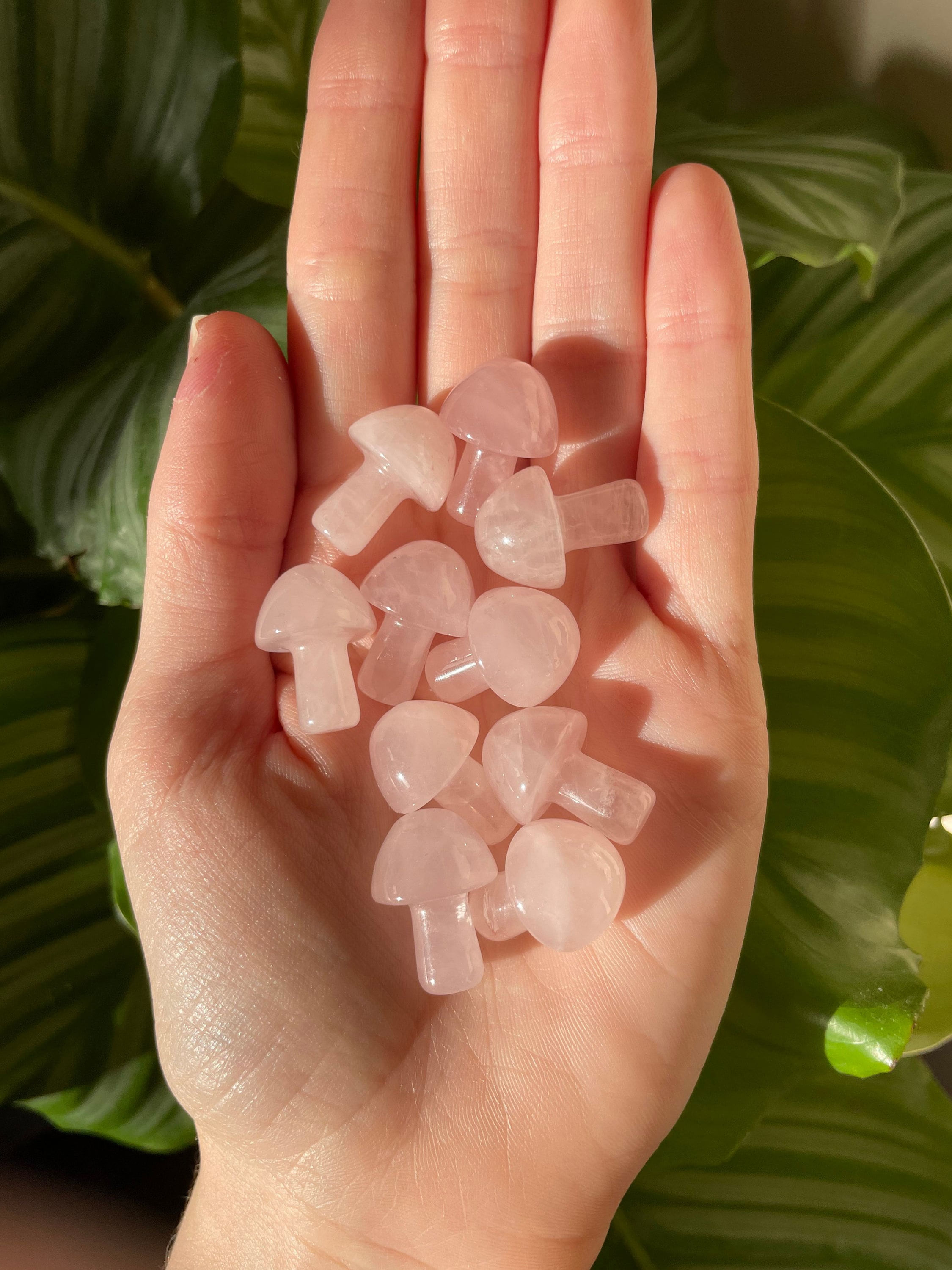 Crystal Rose Quartz Mushroom – Crystal for Love, Peace & Emotional Healing
