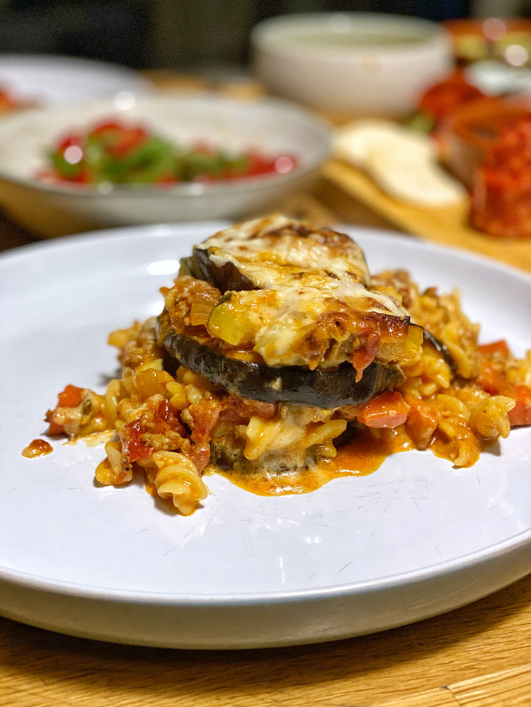 Moroccan Beef & Eggplant Pasta Bake (Gluten & Dairy Free)