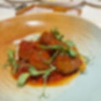 Meatballs in tomato sauce, potato puree