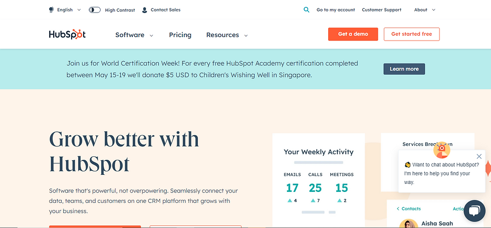 Hubspot is a good marketing automation platform.