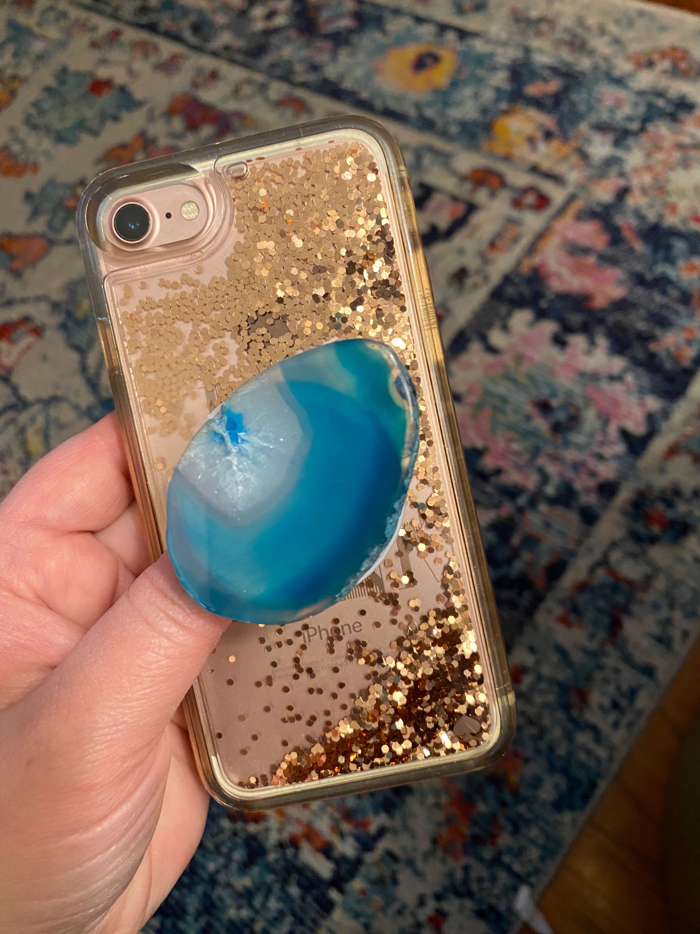 Blue Agate Phone Grip