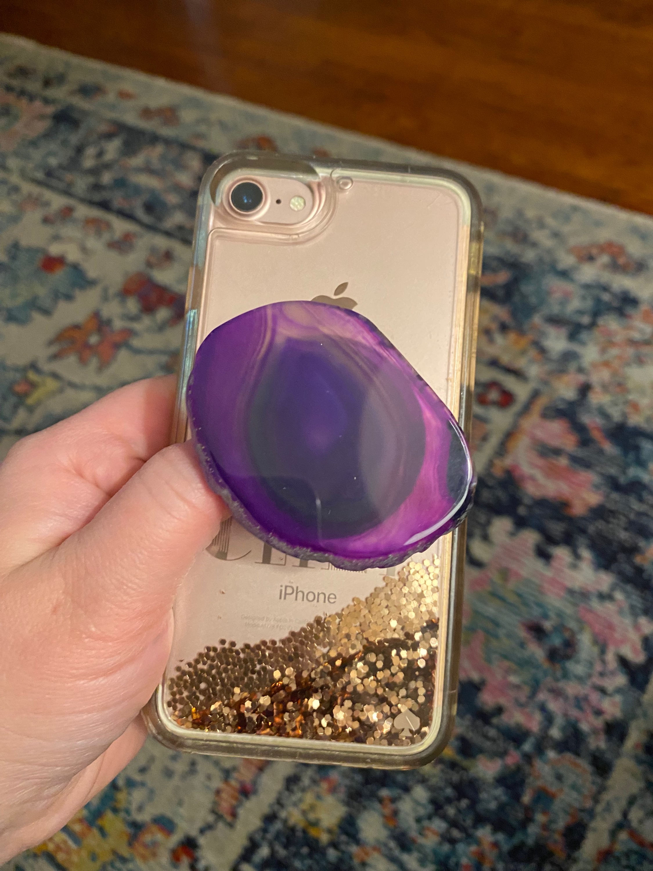 Purple Agate Phone Grip