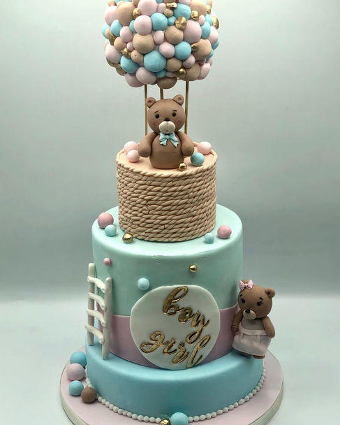 Cake Gender Reveal Boy or Girl oursons montgolfière.jpg