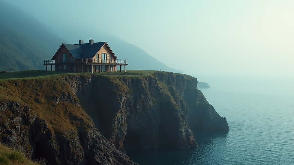High angle view of Casa Malaparte on a cliff. #nicolecellini #modelhomes #nicoledesigns #camere
