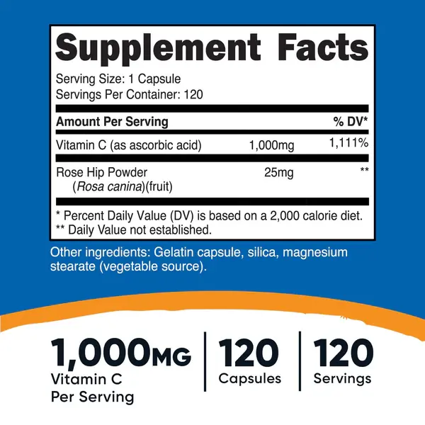 Thumbnail: Nutricost Vitamin C with Rose Hips (120) Capsules