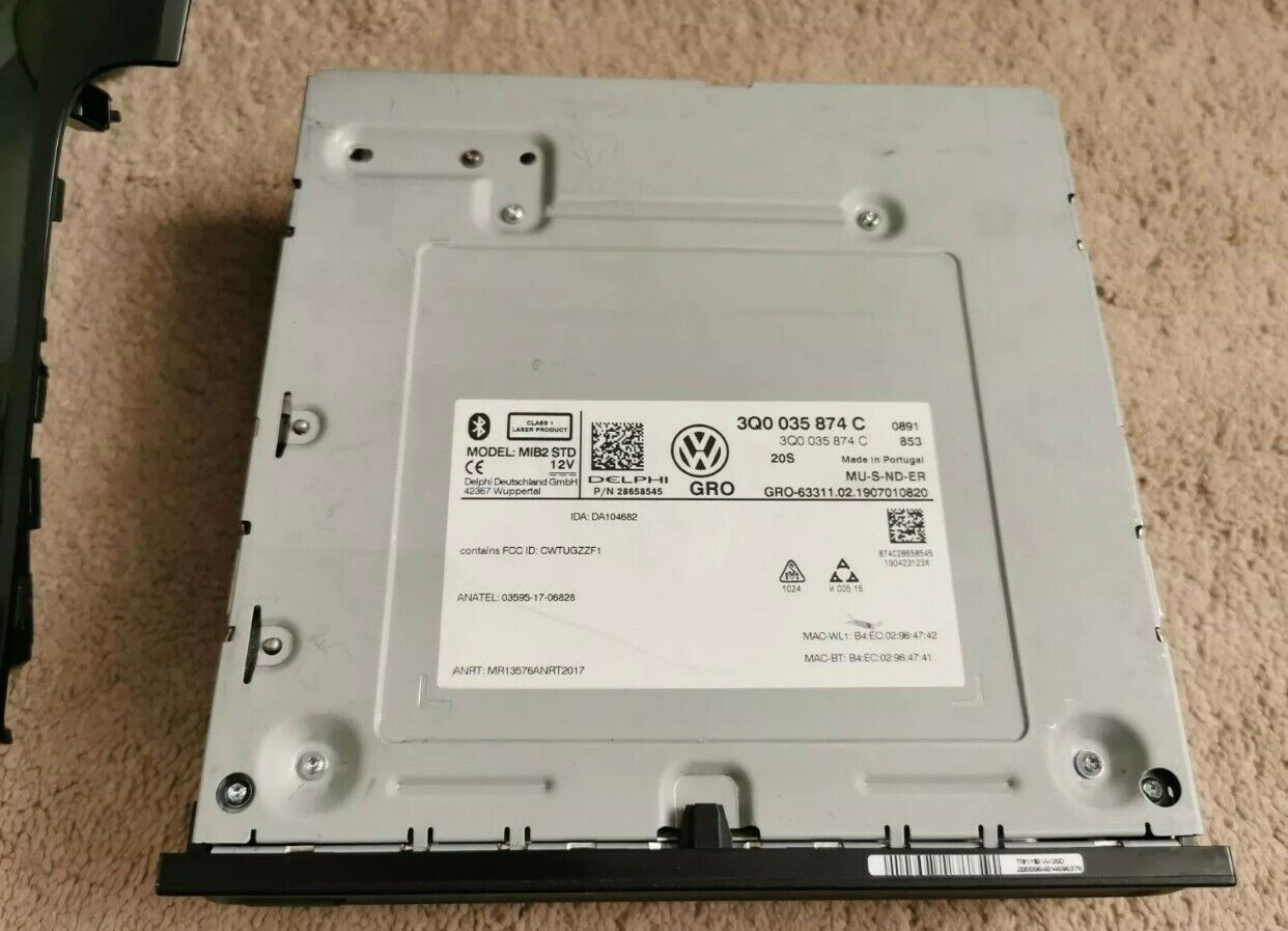 Discover Media Infotainment MIB2 MIB2.5 Glovebox Unit VW Golf MK7 MK7.5 2013+