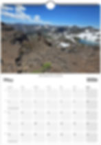Thumbnail: A4 2026 PCT Hiker calendar May page