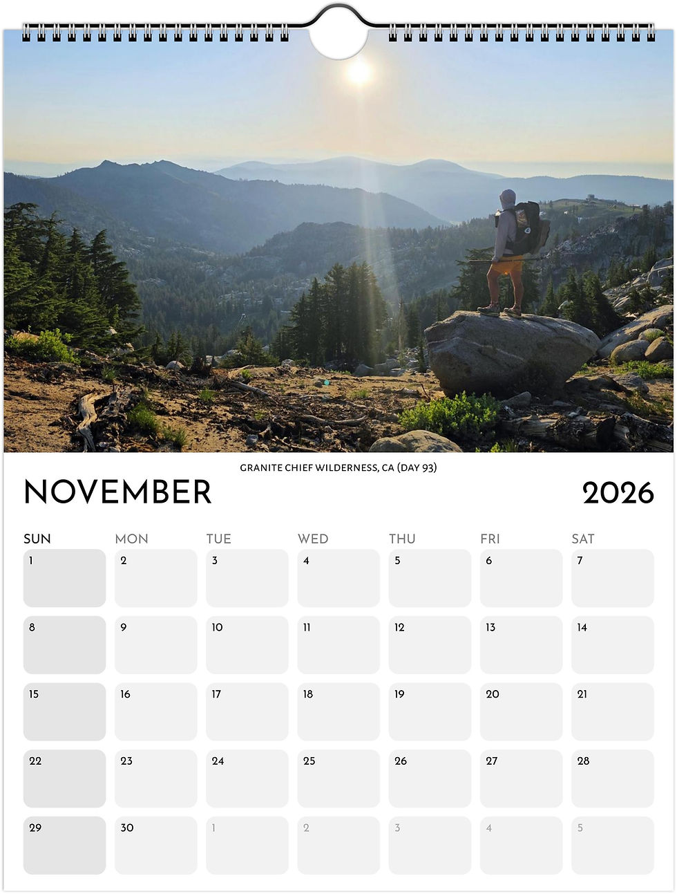 Thumbnail: LT Size PCT Wall Calendar 2026 "Hiker" (USA & Canada)