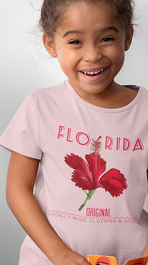 Dancing hibiscus tee kids